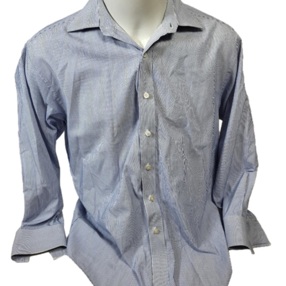 Micheal Kors Blue Collared Button Up Dress Shirt